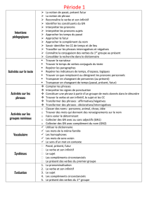 Activités sur les groupes nominaux