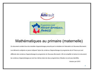 Mathématiques maternelle - District scolaire francophone Sud