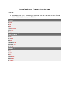 Guide d`études pour l`examen mi-session FLA 8
