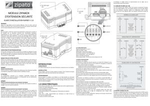 MODULE ZIPABOX D`EXTENSION SÉCURITÉ GUIDE D