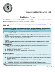 SOUMISSION DE CANDIDATURE 2016