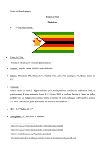 Fiches méthodologiques: Risques et Pays Zimbabwe 1