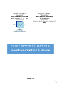 Rapport sur la compétitivité du secteur industriel du Sénégal.