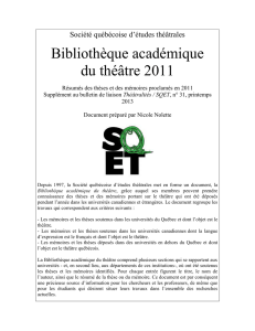 Société québécoise d*études théâtrales - SQET