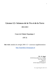 CAHIER DE CHIMIE ORGANIQUE