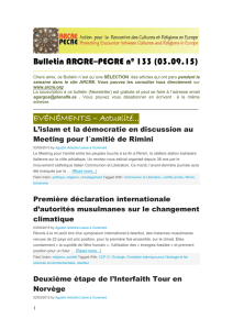 Bulletin ARCRE–PECRE nº 133 (03.09.15)