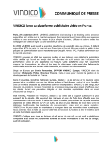 VINDICO lance une plateforme de régie publicitaire vidéo en France
