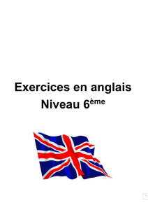 Exercice d`anglais `Auxiliaire `