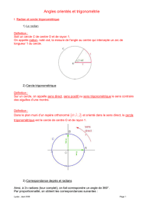 Angles orientes et trigonométrie