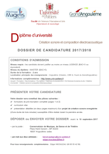 dossier de ca ndida ture 2017/2018 conditions d`admission