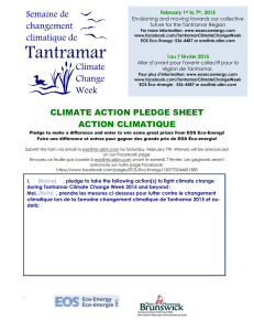 climate action pledge sheet action climatique - EOS Eco