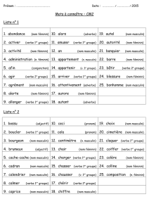 Listes 1 et 2 – CM2 - circonscription d`Andolsheim