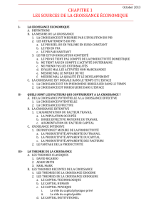 i- la croissance economique
