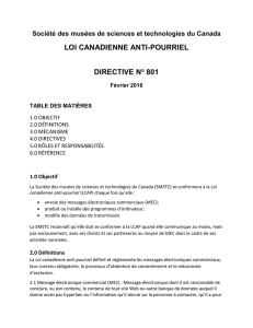 Directive numero 801 - Loi Canadienne Anti-Pourriel - 02