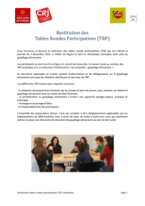 Restitutions des Tables rondes participatives