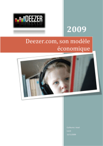 Deezer.com, son modèle économique