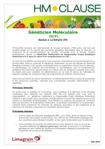 annonce Molecular Geneticist HMC 0916 A DIFF