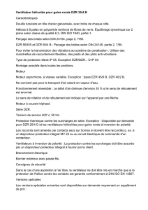 Ventilateur hélicoïde pour gaine ronde DZR 35/4 B Caractéristiques