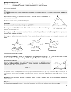 Résolution de triangles