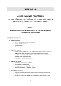 Exercice 10.2 : Consignes (fr) - Protected Areas Law Capacity