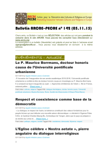 Bulletin ARCRE–PECRE nº 142 (05.11.15)