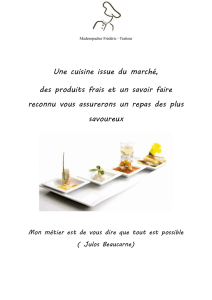 Madenspacher Frédéric - Traiteur Une cuisine issue du marché, des