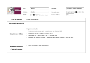 lecon sur le groupe sujet