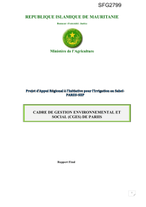 Projet d`Appui Régional à l`Initiative pour l`Irrigation au Sahel