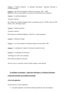 La politique économique : Approches théoriques et évolution