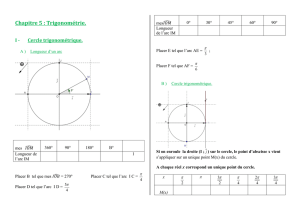 Chapitre 5 : Trigonométrie.