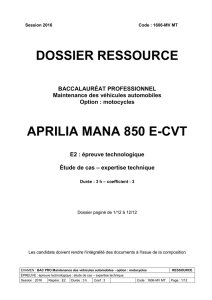 E2 Dossier ressources bac pro MVA option Motocycle 2016.