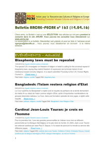 Bulletin ARCRE–PECRE nº 163 (14.04.16)