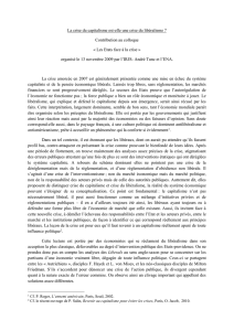 La crise du capitalisme est-elle une crise du libéralisme