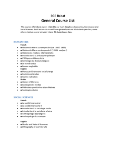 EGE Rabat General Course List