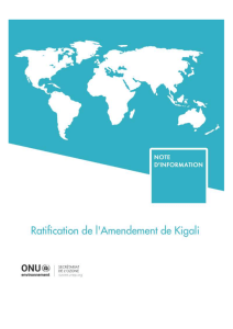 Ratification de l*Amendement de Kigali