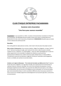 Une force pour avancer ensemble - Association Pachamama, Les