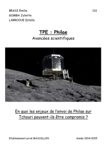 L`arrivée de Philae