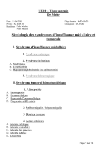 UE10-Mohr-Sémiologie des syndromes d`insuffisance médullaire et