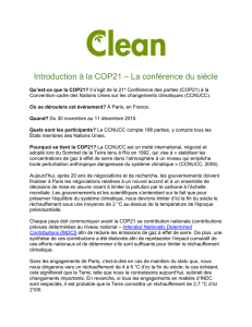Introduction à la COP21
