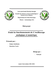 Les oscilloscopes analogiques - Université Kasdi Merbah Ouargla