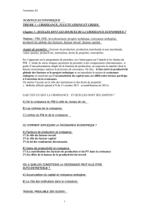 la croissance economique apparait alors cumulative et auto