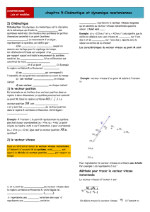 chapitre 5:Cinématique et dynamique newtoniennes