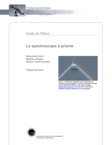 Le spectroscope à prisme