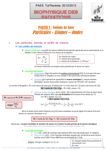 Particules - Atomes