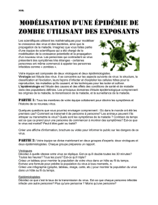 Modélisation d`une épidémie de zombie utilisant des exposants