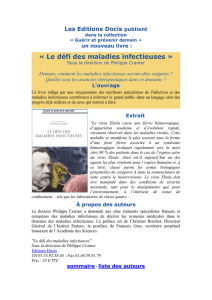 un nouveau livre : « Le défi des maladies infectieuses