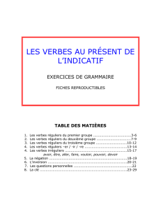 A. Mets les verbes au présent de l`indicatif.