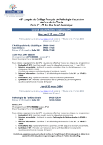 Jeudi 20 mars 2014 - Collège Français de Pathologie Vasculaire