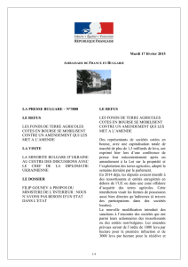 la presse bulgare – n°3888 - Ambassade de France en Bulgarie