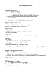 CM Linguistique énonciative Introduction Pourquoi un cours sur la